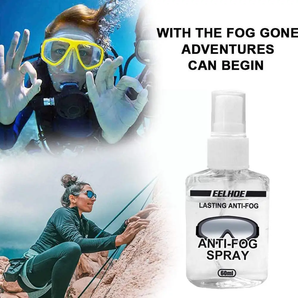 

60ml State Defog Anti Fog Agent For Swim Goggles Glass Lens Diving Cleaner Solution Antifogging Spray Mist K7t0