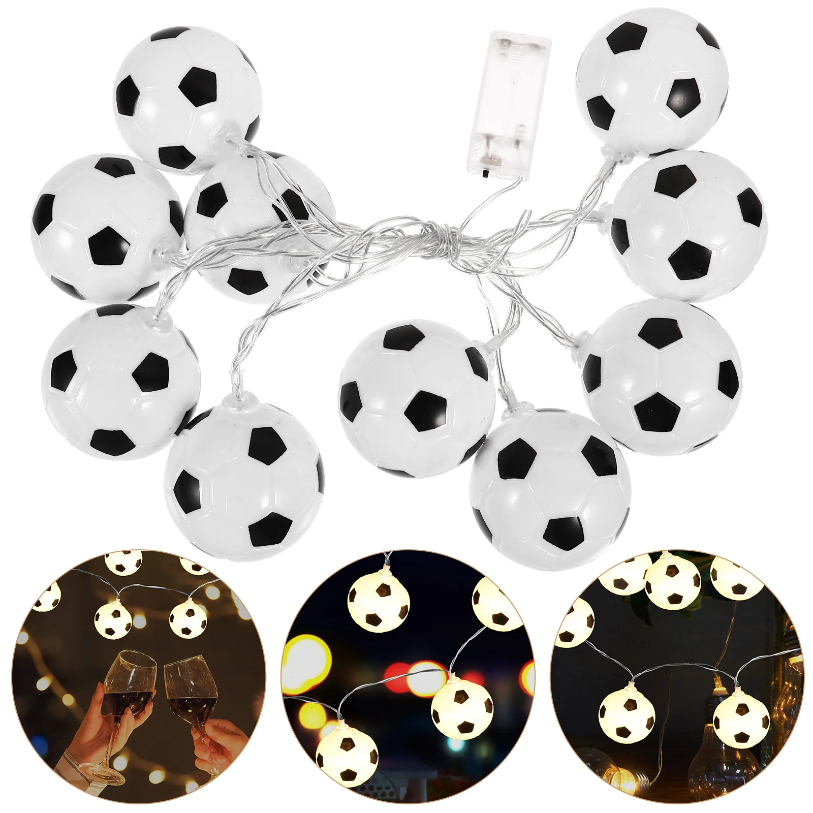 

Soccer String Lights Soccer Party Decoration Operated Soccer Shaped String Light Supply without