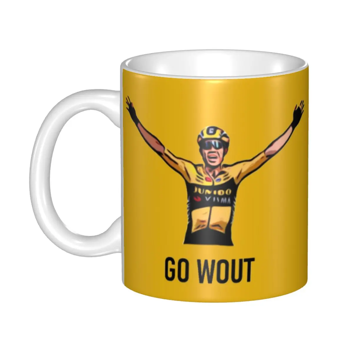 

Customized Wout Van Aert Coffee Mug DIY Ceramic Tea Milk Cups Outdoor Work Camping Cup And Mugs