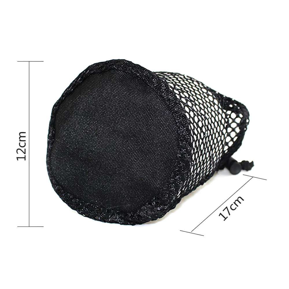 1Pcs Black Nylon Golf Ball Bag Pouch Golf Table Tennis 16 Balls Carrying Holder Drawstring Closure 17x12cm