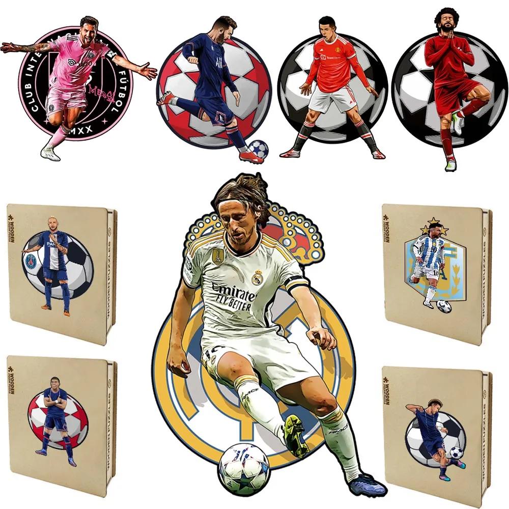 Спортивные звезды Футбол Звезда деревянные головоломки для детей взрослых