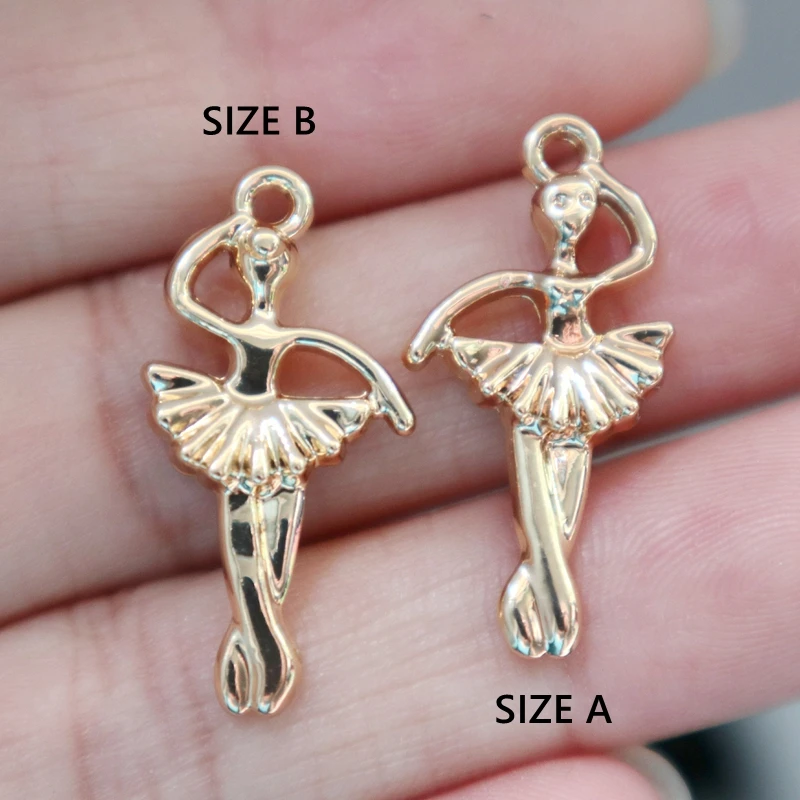 10 шт. 3D балерина металлический кулон милый элегантный танцор подвески из сплава