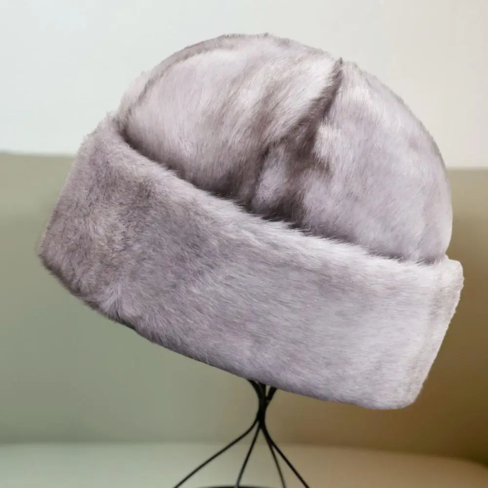 

Winter Hat No Brim Winter Melon Cap Ergonomic Padded Beanie Hat Thickened Cotton Hat Winter Head Plush President Hat for Outdoor