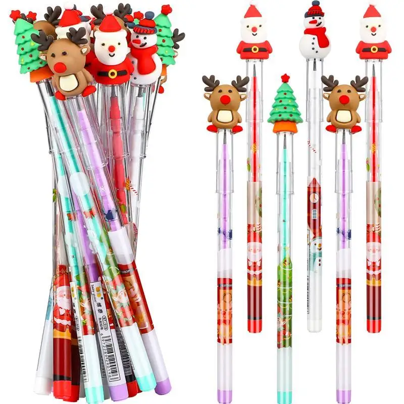 

16pcs Stackable Pencils Multipoint Non-sharpening Pencils Stacking Tip Pencils for Christmas Party Supplies
