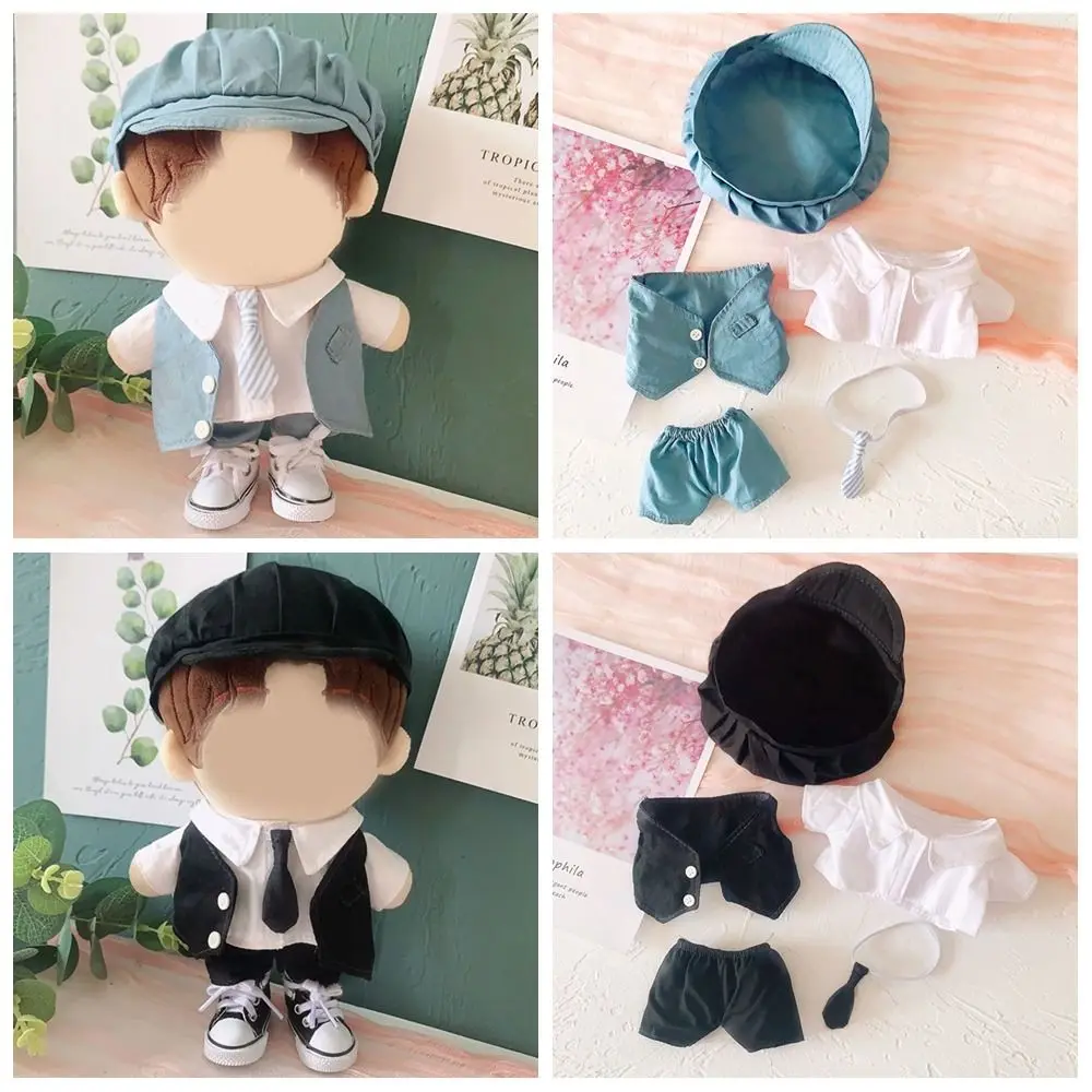 

Gift Gentleman Outfit Playing House Change Dressing Game Vest Cap Tie 20cm Idol Doll Blouse Pants Suit Dolls Clothes