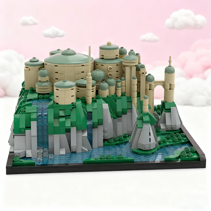 Фото 1776 деталей MOC: Модель Королевского дворца Nabo Star Battle, строительные блоки, архитектурные конструкторы, подарки на фестиваль, развивающие игрушки, кирпичики, подарки на день рождения №1