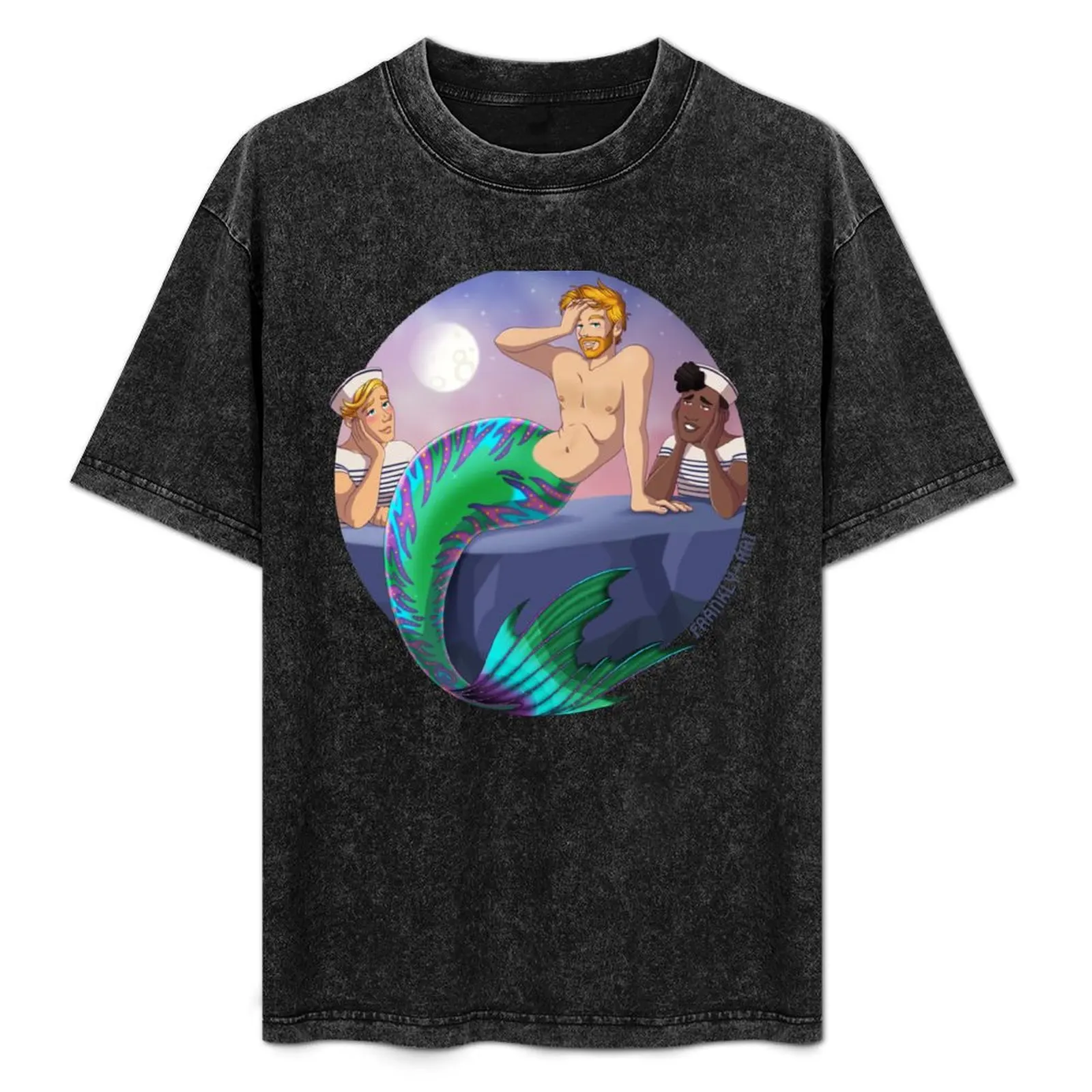 Мужская футболка MerMay 2020 Commission: @redrivermerman хлопок