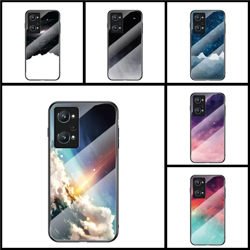 

Luxury Marble Starry Sky Tempered Glass Smartphone Cases For Xiaomi Poco M4 Pro 5G Poco M4 Pro Soft Side Protection Back Cover