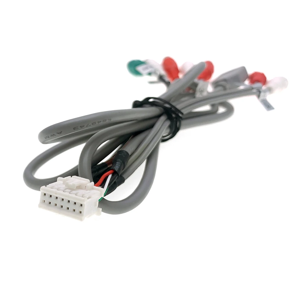 "14 Pin Universal 7 RCA Output USB Wire Harness Subwoofer Cable Adapter