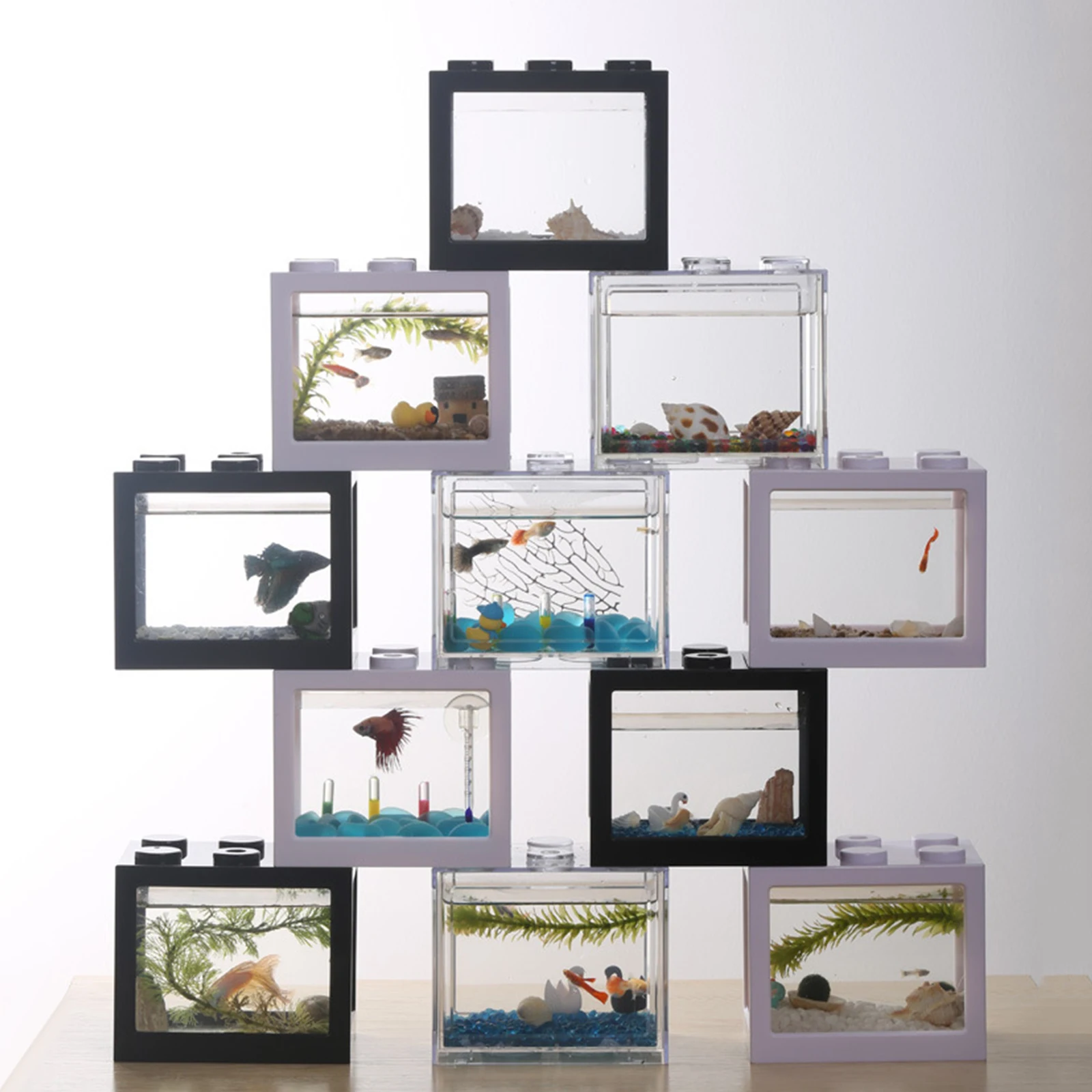 Мини-аквариум креативный Штабелируемый аквариумный строительный блок