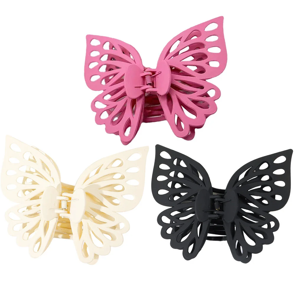 

Hair Clips Jaw Barrettes Claw Large Butterflies Clip Accessories Clamps Girls Cute Matte Clamp Women Womens Bows French Bow