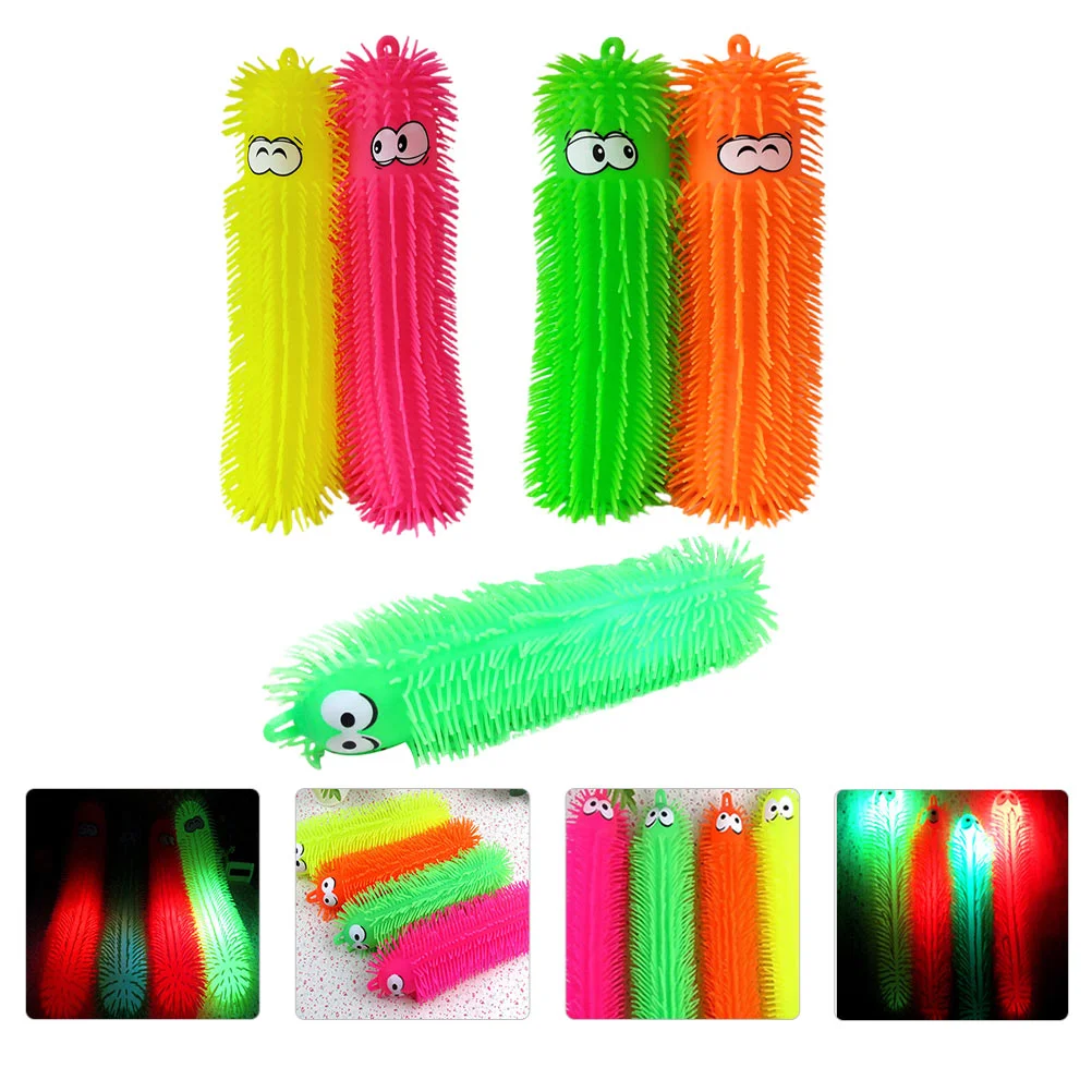 

5 Pcs Caterpillar Toy Novelty Squeeze Toys Stretchy Caterpillars Kids Rubber Puffer Sensory Ball Child The Flash