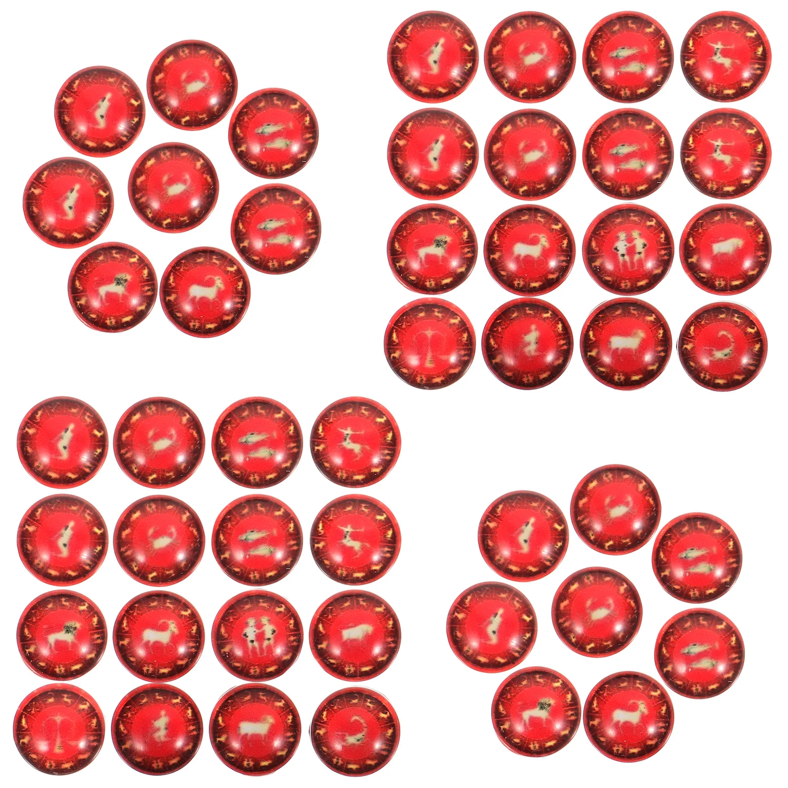 

Accessories 12 Constellation Pattern Charms Decorative Glass Jewelry Making DIY