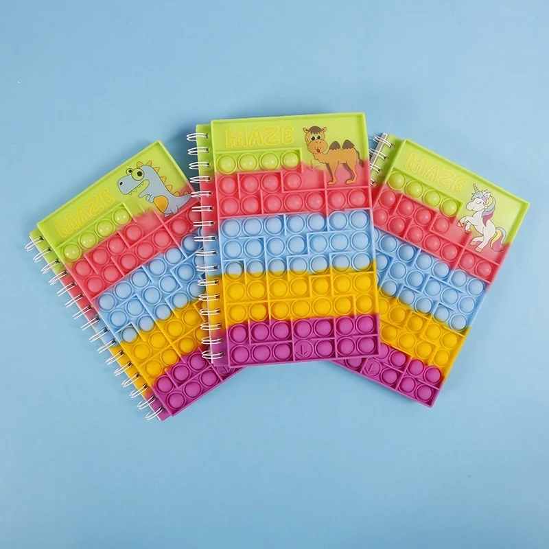 

Kawaii Notebooks Fidget Toys It Children Sensory Gift Anti-Stress Relieve Finger Press Squishy Squeeze Toy for Kid 23x14cm