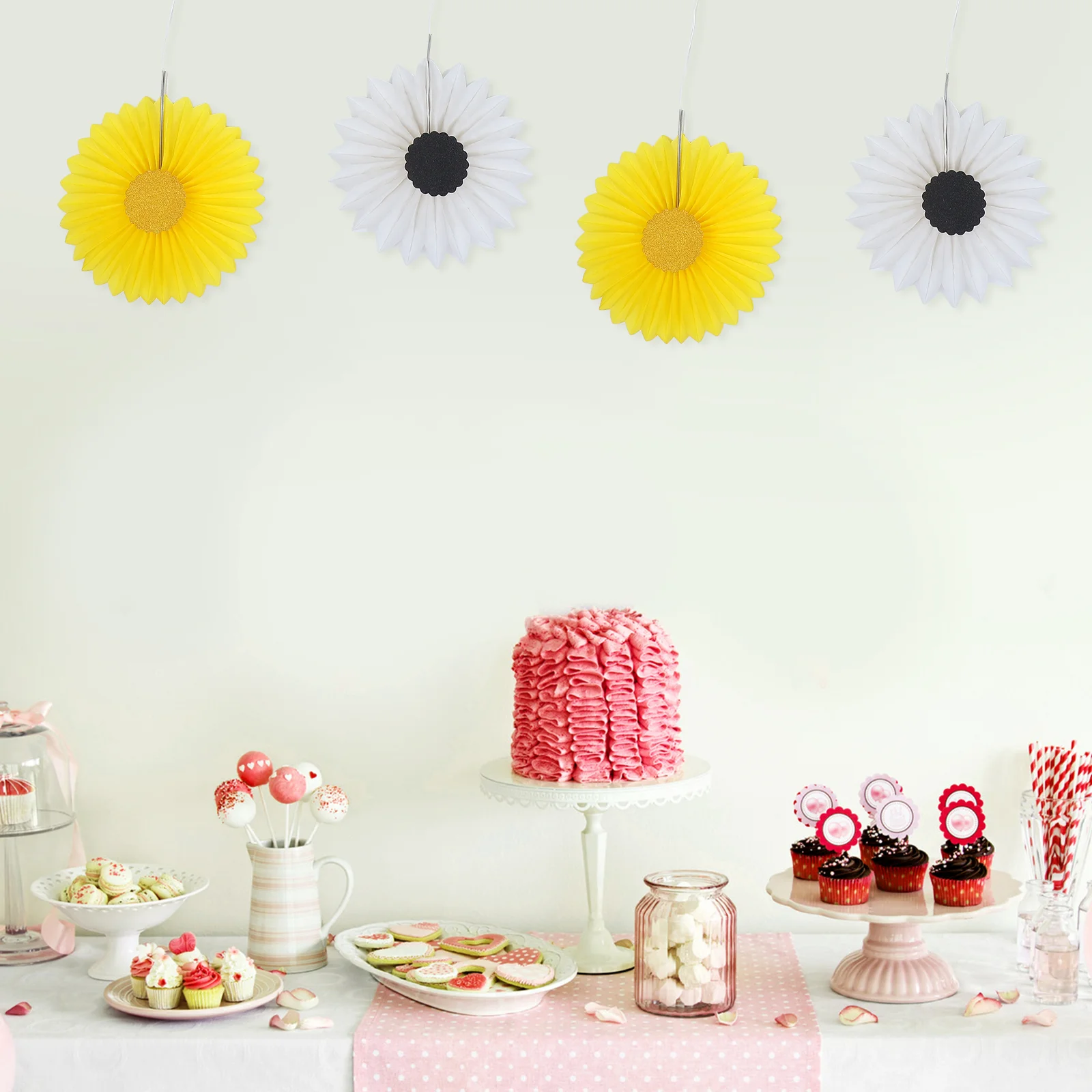 8 шт. бумажный вентилятор цветочные елочные украшения день рождения сотовый шар