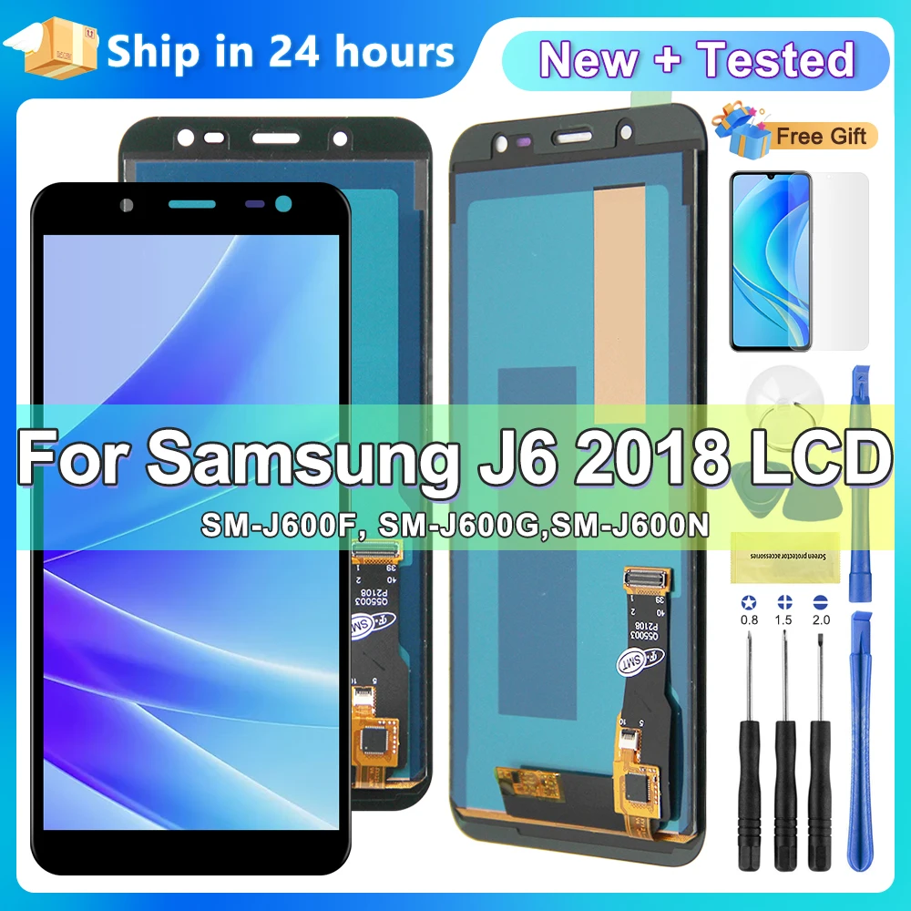 Экран дисплея AAA + для Samsung Galaxy J6 ЖК-дисплей сенсорный экран дигитайзер Замена J600