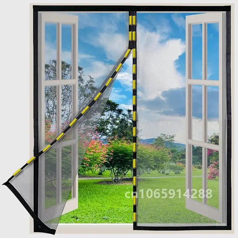 DTGJ Магнитный экран для окон москитная сетка черный воздушный тюль занавески