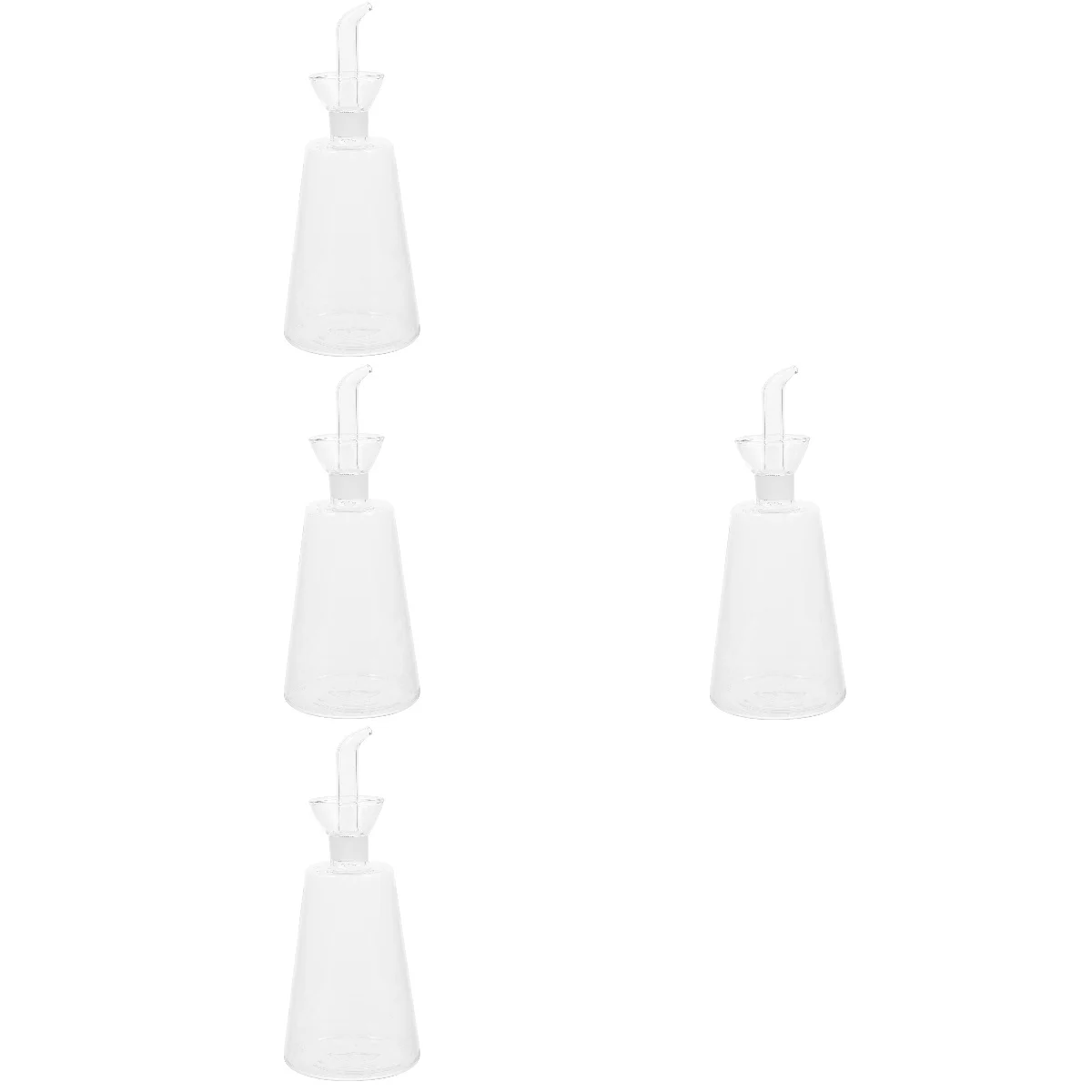 

4pcs Transparent Oil Container Anti-leak Oil Dispenser Small Condiment Bottle Soy Sauce Container