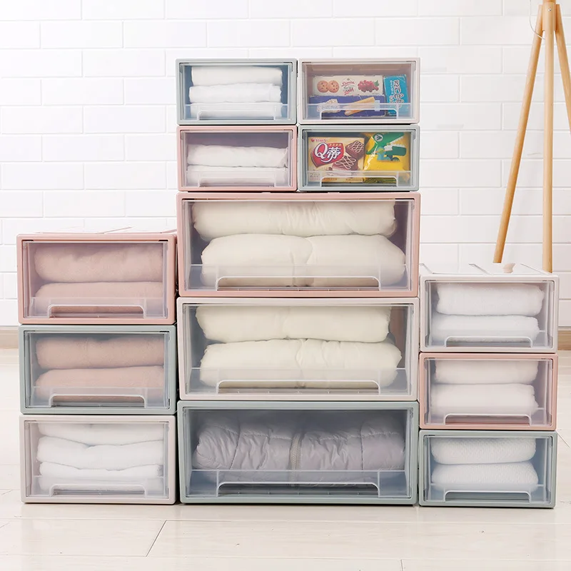 

Combine Transparent Plastic Drawer Storage Cabinet Storage Box Clothes Shoes Quilt Storage