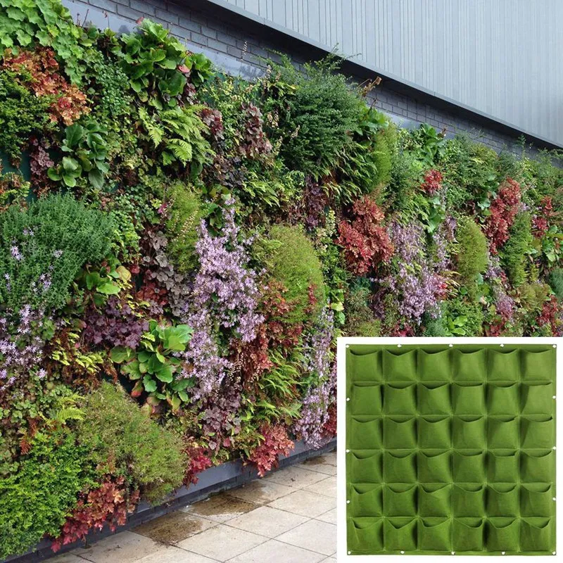 Настенные карманы для посадки водонепроницаемый садовый мешок выращивания