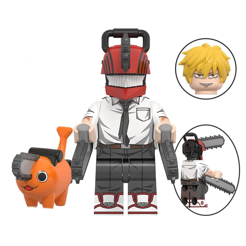 

6cm chainsaw man denji figure blocks doll kids collection shoot Pochita model Toy