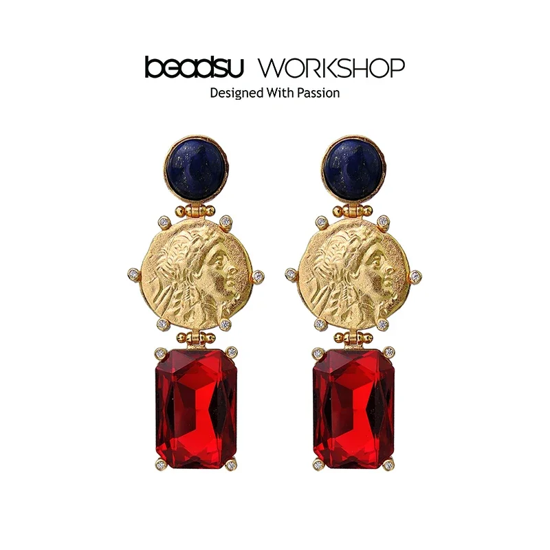 Винтажные серьги в гонконгском стиле элегантный нишевый дизайн модные греческие