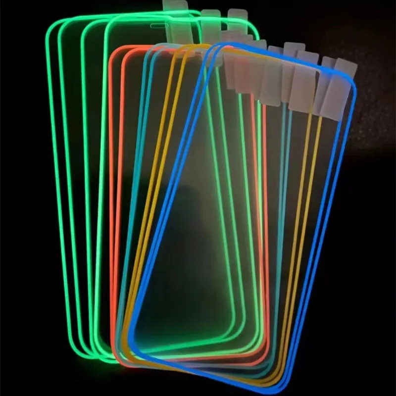 

10PCS For iphone 13 12 11 Pro Max 13 12Mini Luminous Screen Protector for iphone SE 2020 2022 XS Max XR Glowing Protective Glass