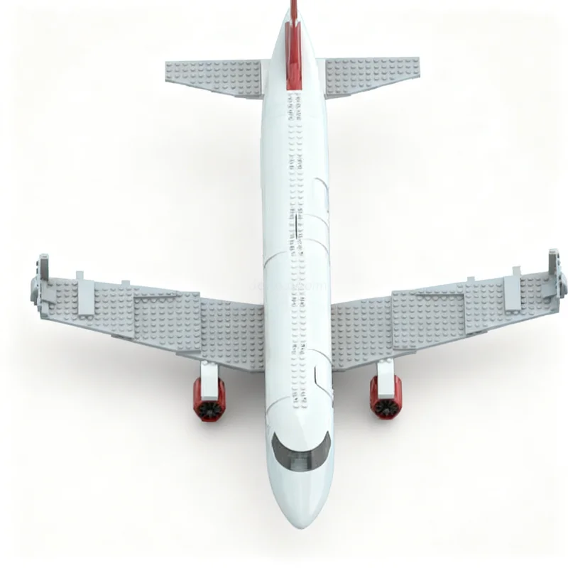 Фото 340 деталей MOC: Конструктор «Аэропорт города» (модель Airbus), развивающая игрушка для сборки, идея для творчества, подарок на Рождество №2