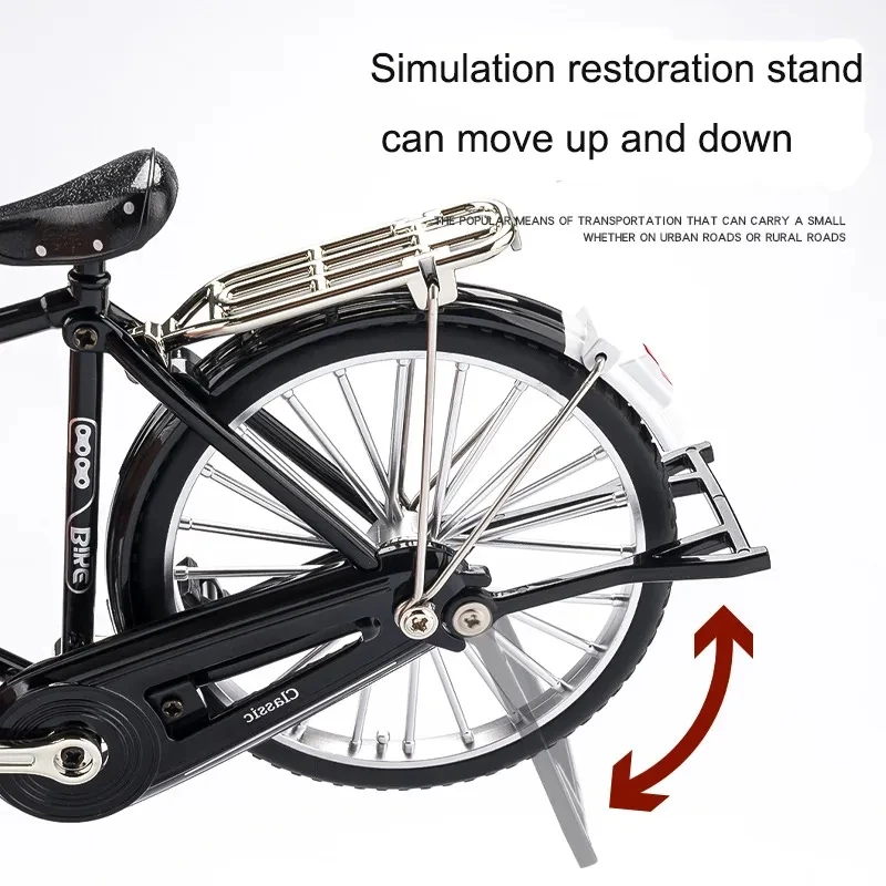Мини-велосипед в стиле ретро 1:10 модель велосипеда под давлением имитация