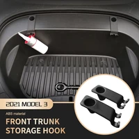 2pcs for tesla model 3 2021 car front trunk hooks grocery bag storage organizer easy to install auto tuning accessories