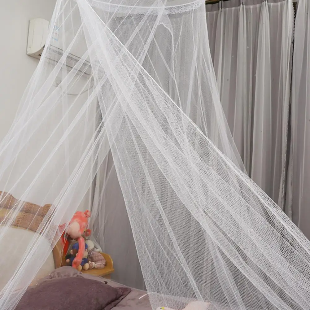 

Hanging Net Canopy Practical Easy Installation Solid Color Encrypted Dome Kids Bed Curtain Room Decor