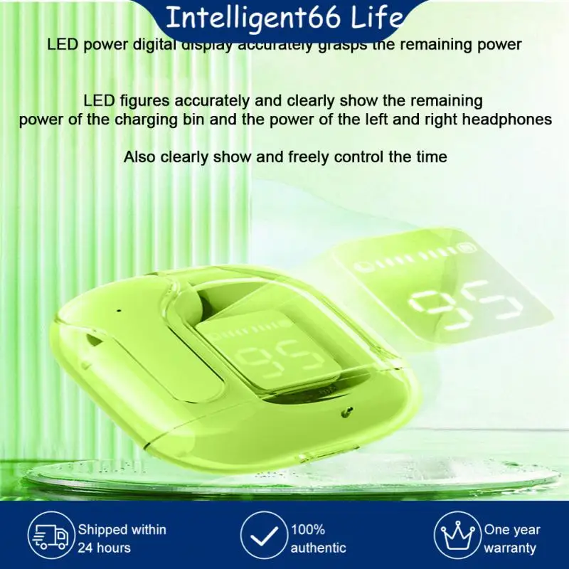 

Universal Headset Waterproof Waterproof Earpieces Transparent Voice Control Earphones For Xiaomi Huawei Phone Sports Earbuds