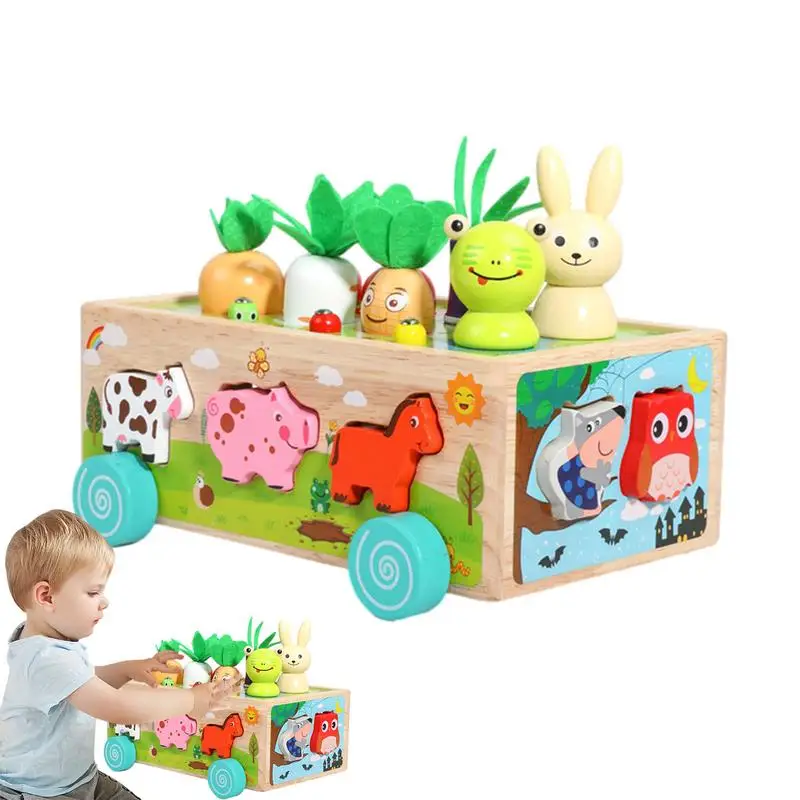 

Shape Matching Game Baby Pulling Radish Montessori Education Puzzle Early Childhood Parent Child Interactive Toy Memory Training