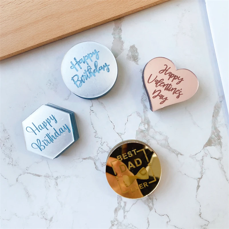 10 шт. новый золотой Топпер для торта на День Матери акриловый кексов розовый