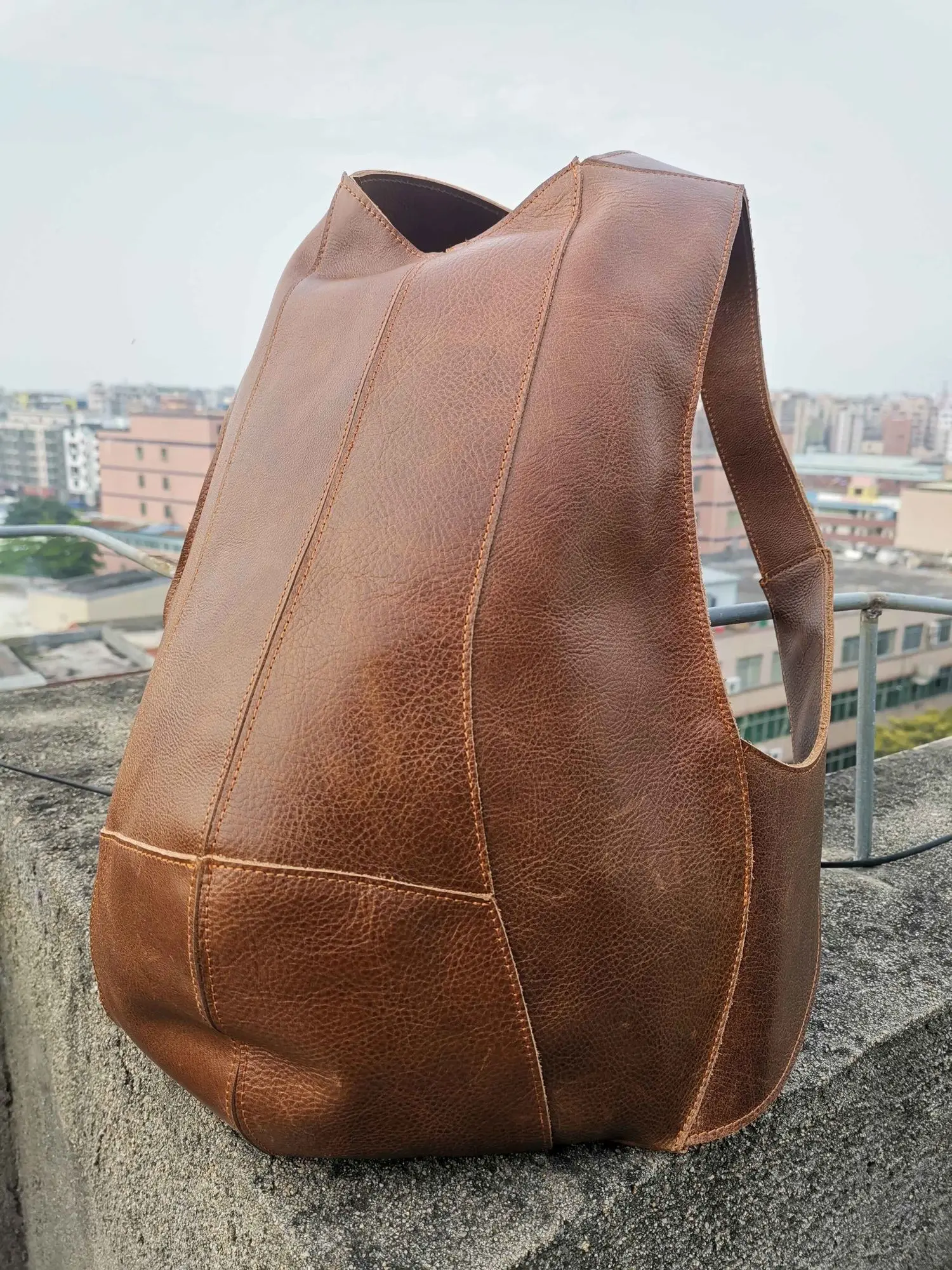 Genuine Leather Men's Backpack Business Messenger Male Shoulder Casual Tote Men Bagpack Large Travel Bag Mini Hand Bag Neweekend