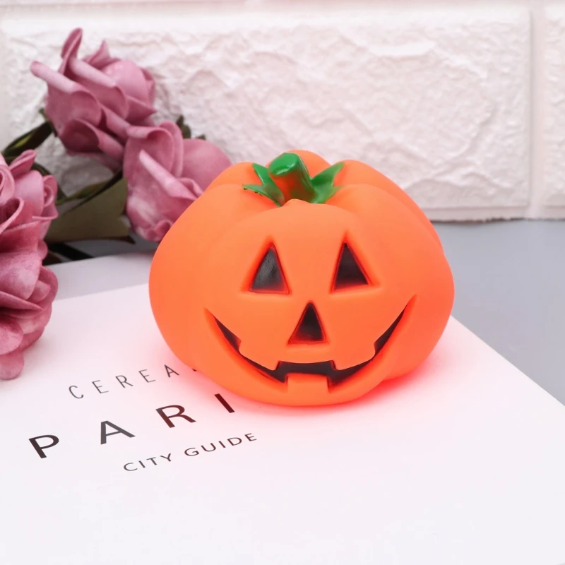 

Pet Dog Squeak Chew Toys Puppy Funny Pumpkin Design Sound Toy For Halloween