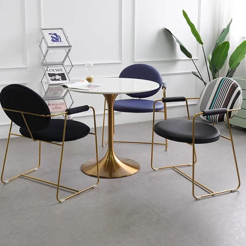 

Ergonomic Modern Dining Chair Foldable Metal Luxury Chair Designer Vanity Computer Recliner Silla Mid Century Modern Furniture