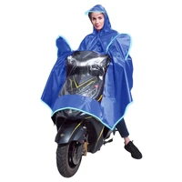 safe riding universal rain cape poncho waterpoof wide hat brim with reflective strip pvc motorcycle accessories