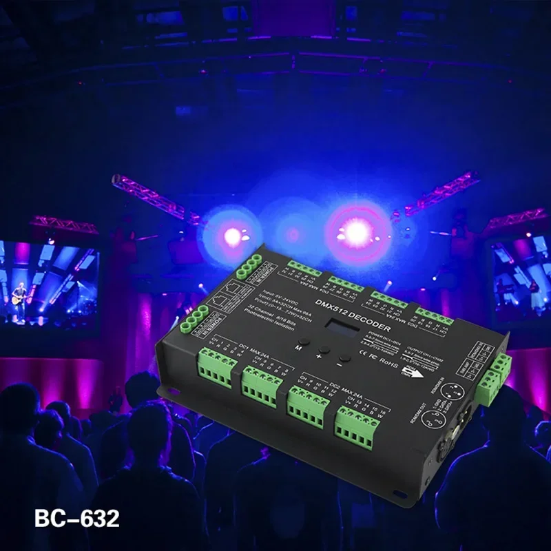 Bincolor BC-632 CV 32 канальный DMX светодиодный декодер DC 5в-24в 3A * 32CH DMX512 контроллер для