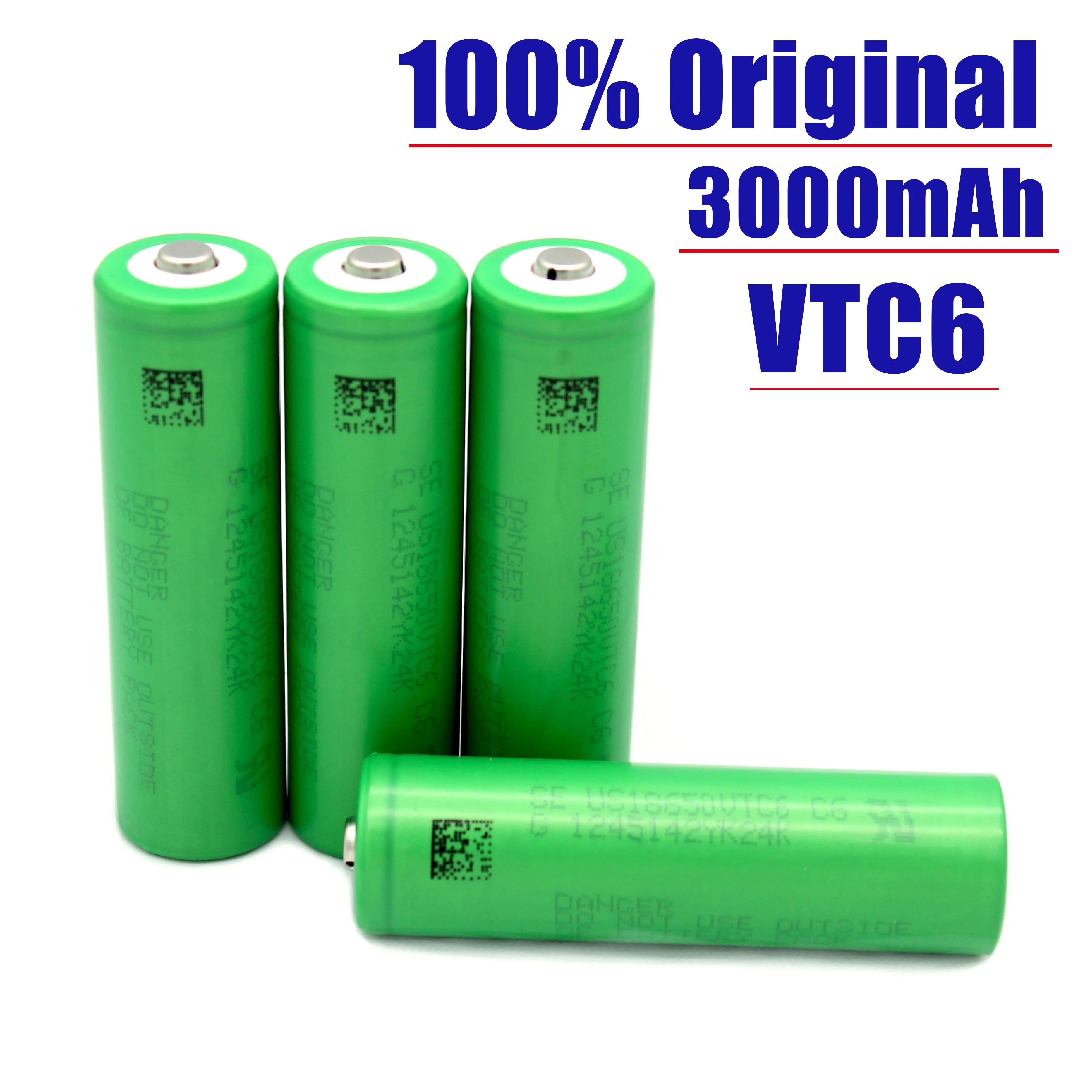 

2-20PCS 100% Original .VTC6.18650.batería. de litio,3,7V 3000mAh,para.US18650.VTC 6,30 EINE, juguetes, linterna, herramientas.