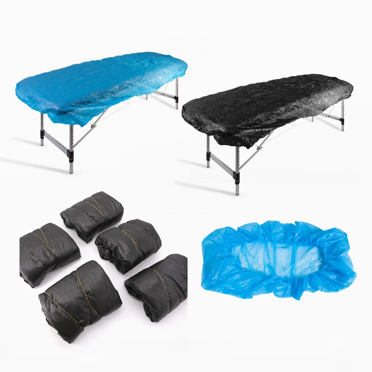 Mattress Protectors Tattoo Disposable Dustproof Sheets Black CPE Plastic Dental Bed Chair Covers