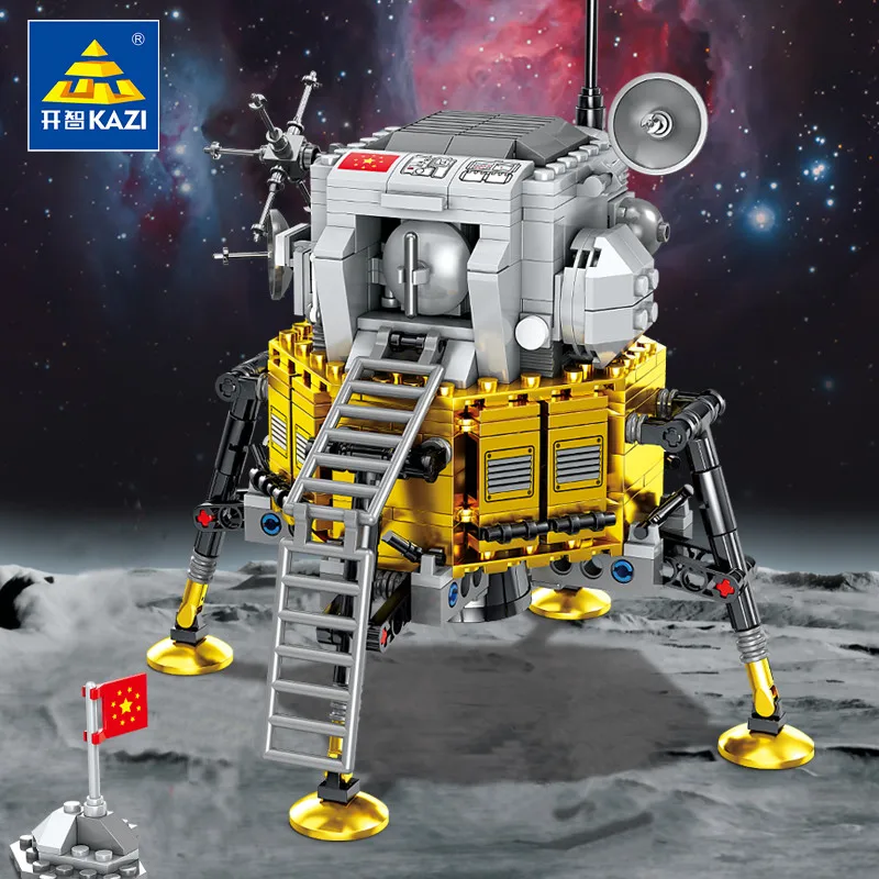 

KAZI Space Station Saturn V Rocket Building Blocks City Shuttle Satellite Astronaut Figure Man Bricks Set Children Toys Gift