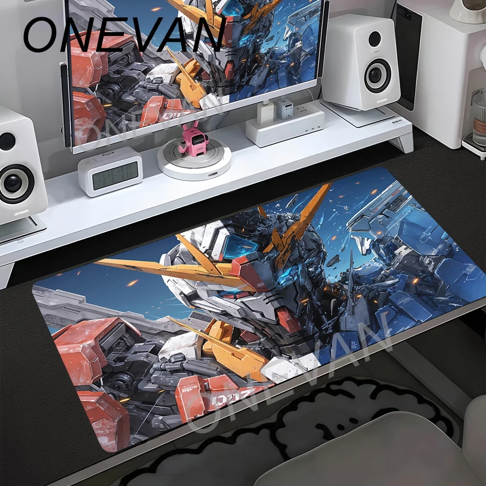 Фото Коврик для мыши Gundam, компьютерный коврик Varmilo, коврик для клавиатуры и мыши, аниме-аксессуары для геймеров, XXL коврик для стола, игровой коврик, нескользящий коврик для мыши №1