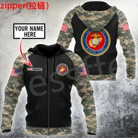 tessffel customize name us marine cops army military camo tracksuit 3dprint menwomen harajuku casual pullover jacket hoodies x9