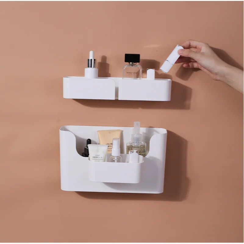 Plastic Cosmetic Storage Cube Organizer Wall Hanging Storage Box for Kitchen,Bedroom,Bathroom Stockage Cosmétique en Plastique
