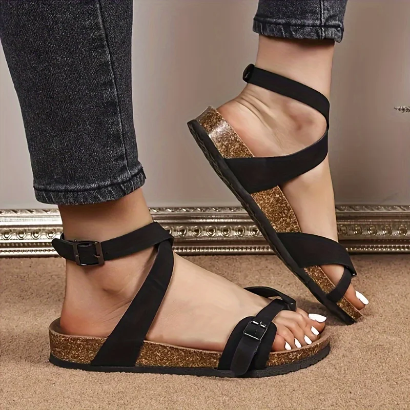 Женские сандалии на плоской подошве пляжные повседневные шлепанцы модные