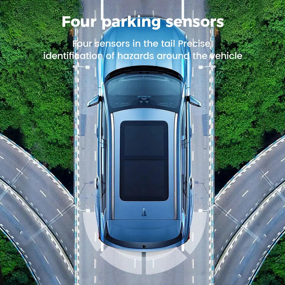 Датчик парковки автомобиля парктроник с дисплеем заднего вида 4 элемента