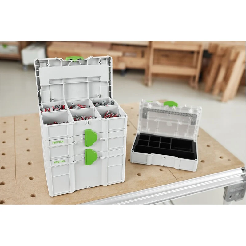 Фото FESTOOL 577808 SYS3 S 76, ящик для хранения инструментов, портативная пластиковая перегородка высокой твердости, ящик для инструментов «сделай сам», 577817 577818 №5