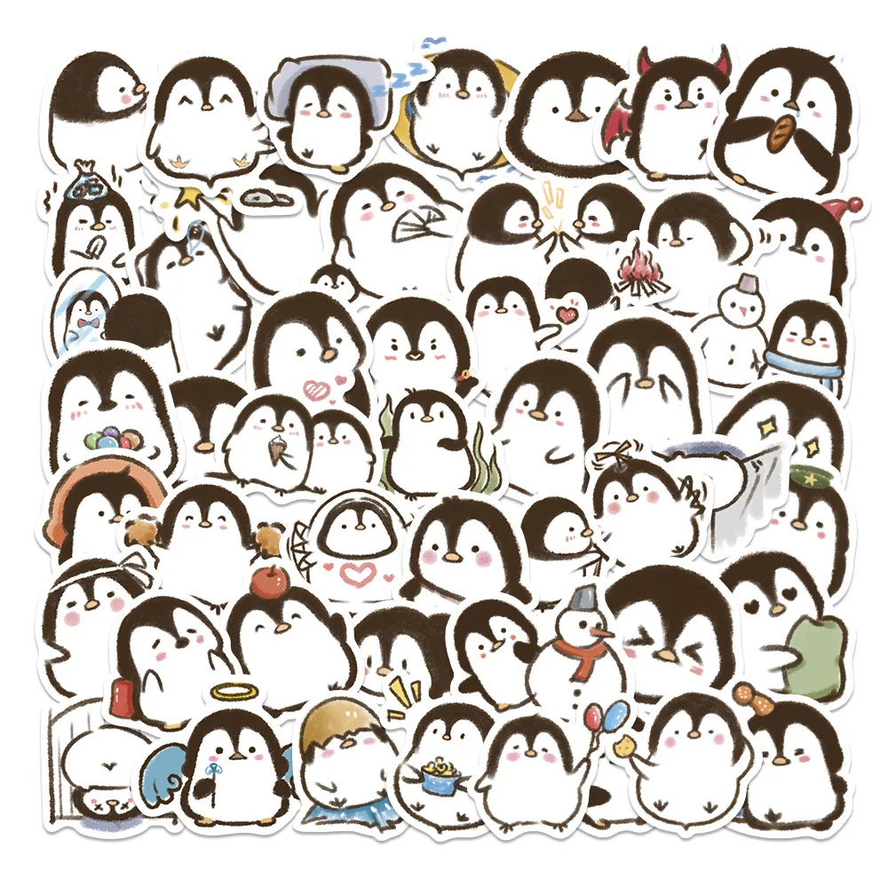 

10/50Pcs Kawaii Penguin Anime Animal Stickers Motorcycle Travel Luggage Skateboard Classic Toy Graffiti Funny Sticker Toy