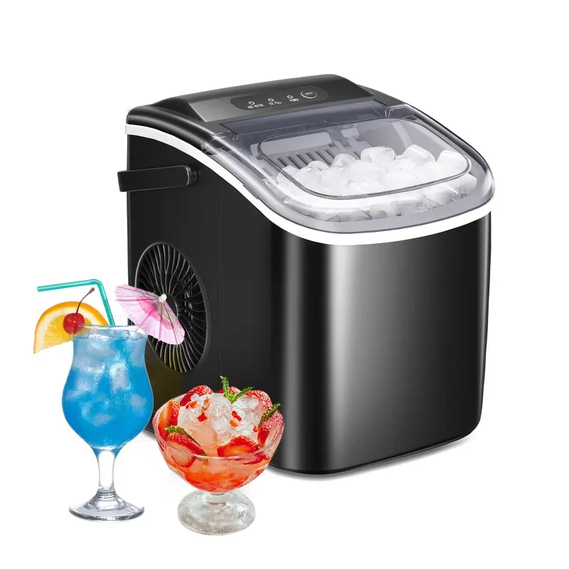 

SUGIFT Countertop Ice Maker Machine, Electric Ice Maker with Scoop and Basket , Black